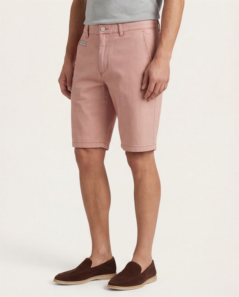 COM4 zalm korte broek Flat Front