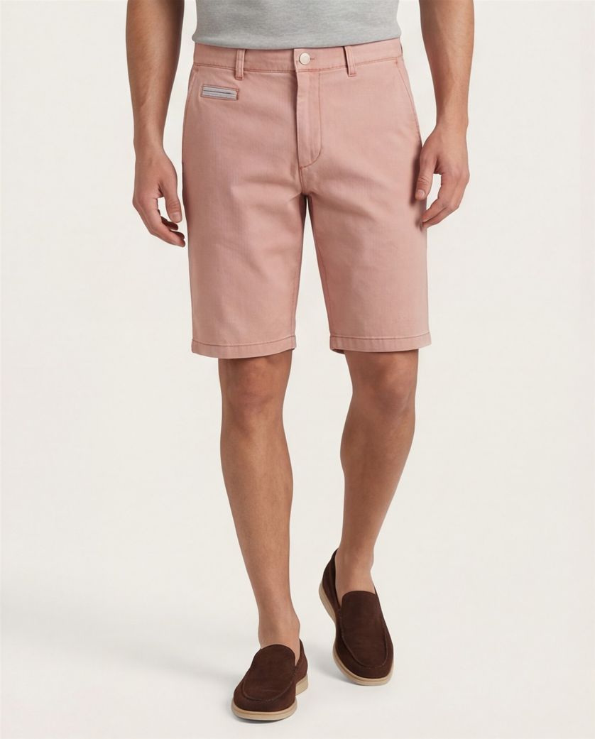 COM4 zalm korte broek Flat Front