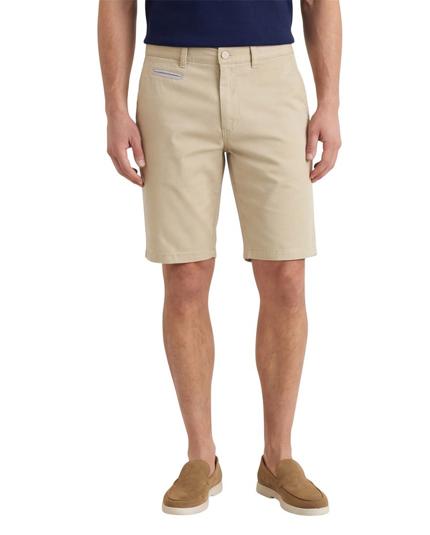 COM4 korte broek uni beige katoen normale fit