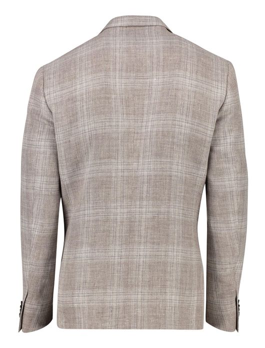 Corneliani colbert bruin geruit linnen