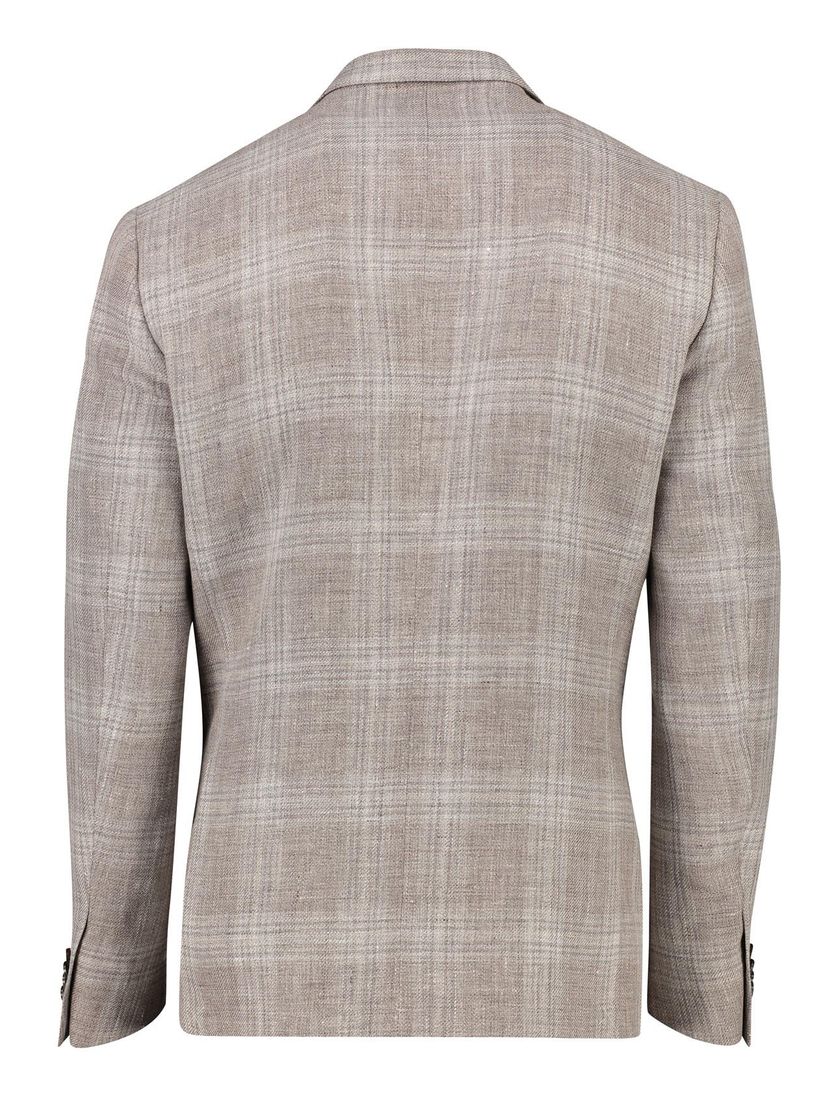 Corneliani colbert bruin geruit linnen