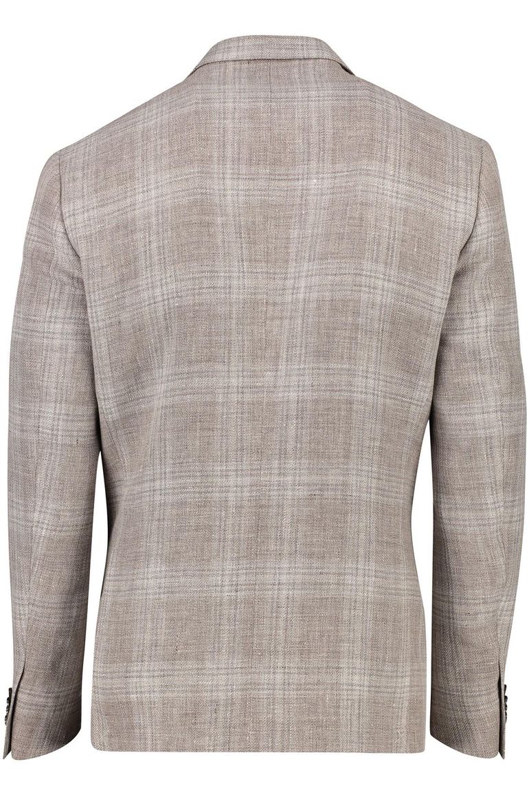 Corneliani colbert bruin geruit linnen