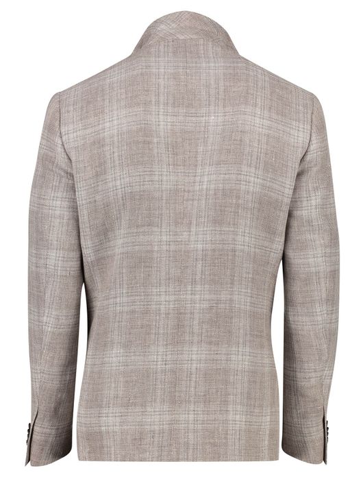 Corneliani colbert bruin geruit linnen