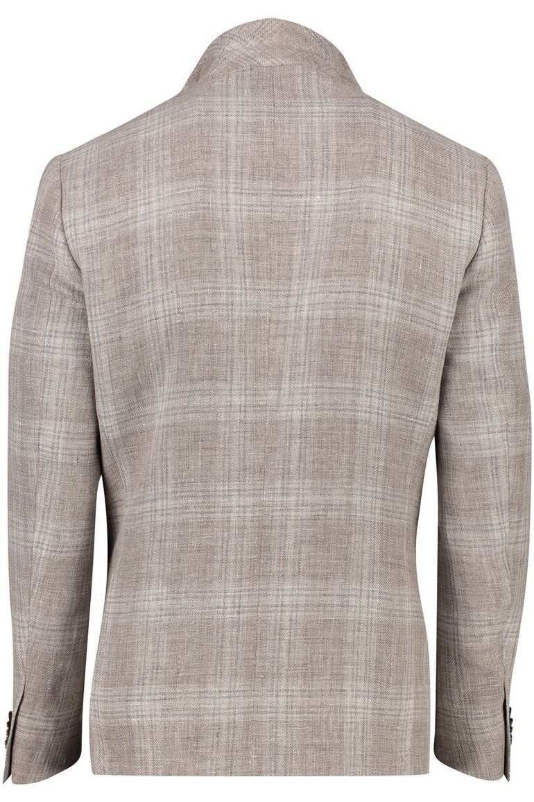 Corneliani colbert bruin geruit linnen