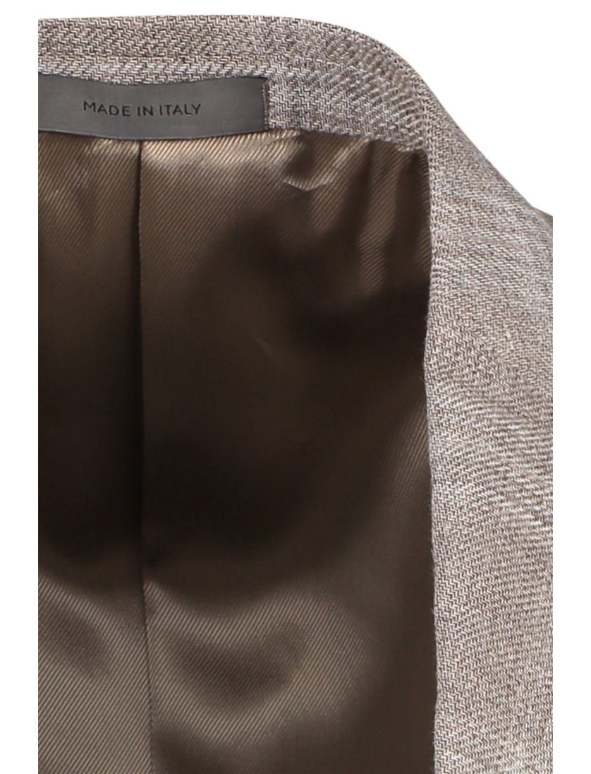 Corneliani colbert bruin geruit linnen