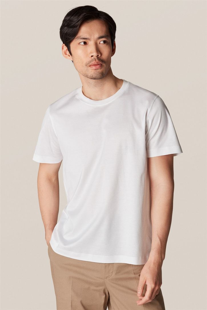 Eton Filo di Scozia T-shirt wit slim fit