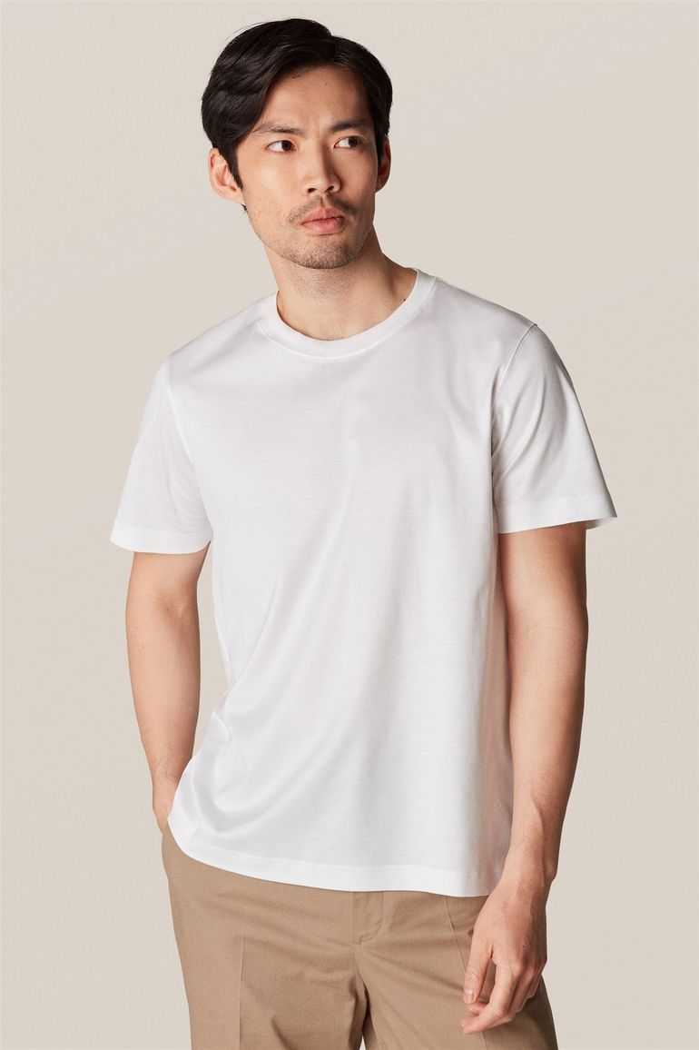 Eton Filo di Scozia T-shirt wit slim fit