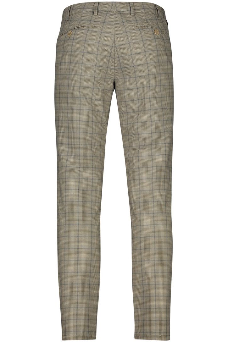 Meyer pantalon bruin geruit katoen