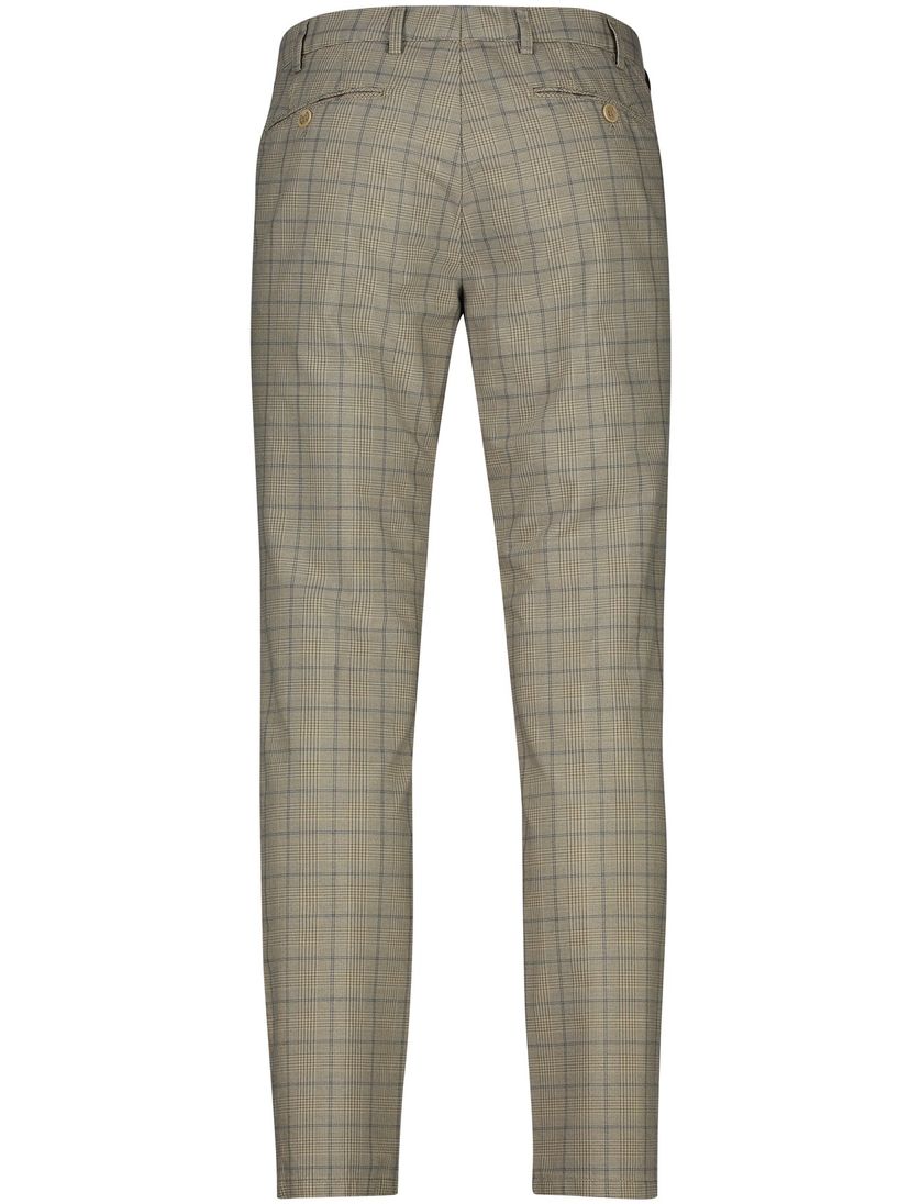 Meyer pantalon bruin geruit katoen