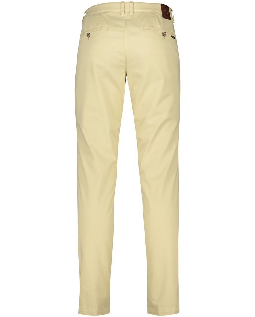 M.E.N.S. pantalon creme effen katoen normale fit