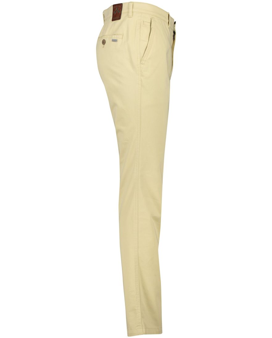 M.E.N.S. pantalon creme effen katoen normale fit