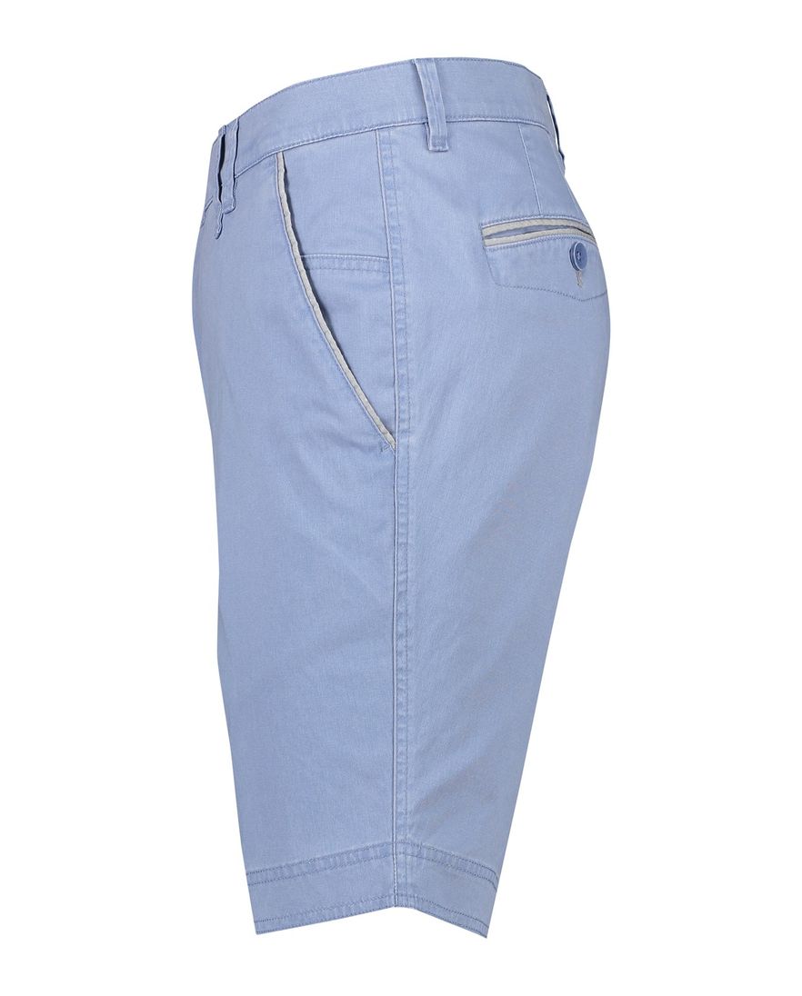 M.E.N.S. bermuda bari effen blauw katoen