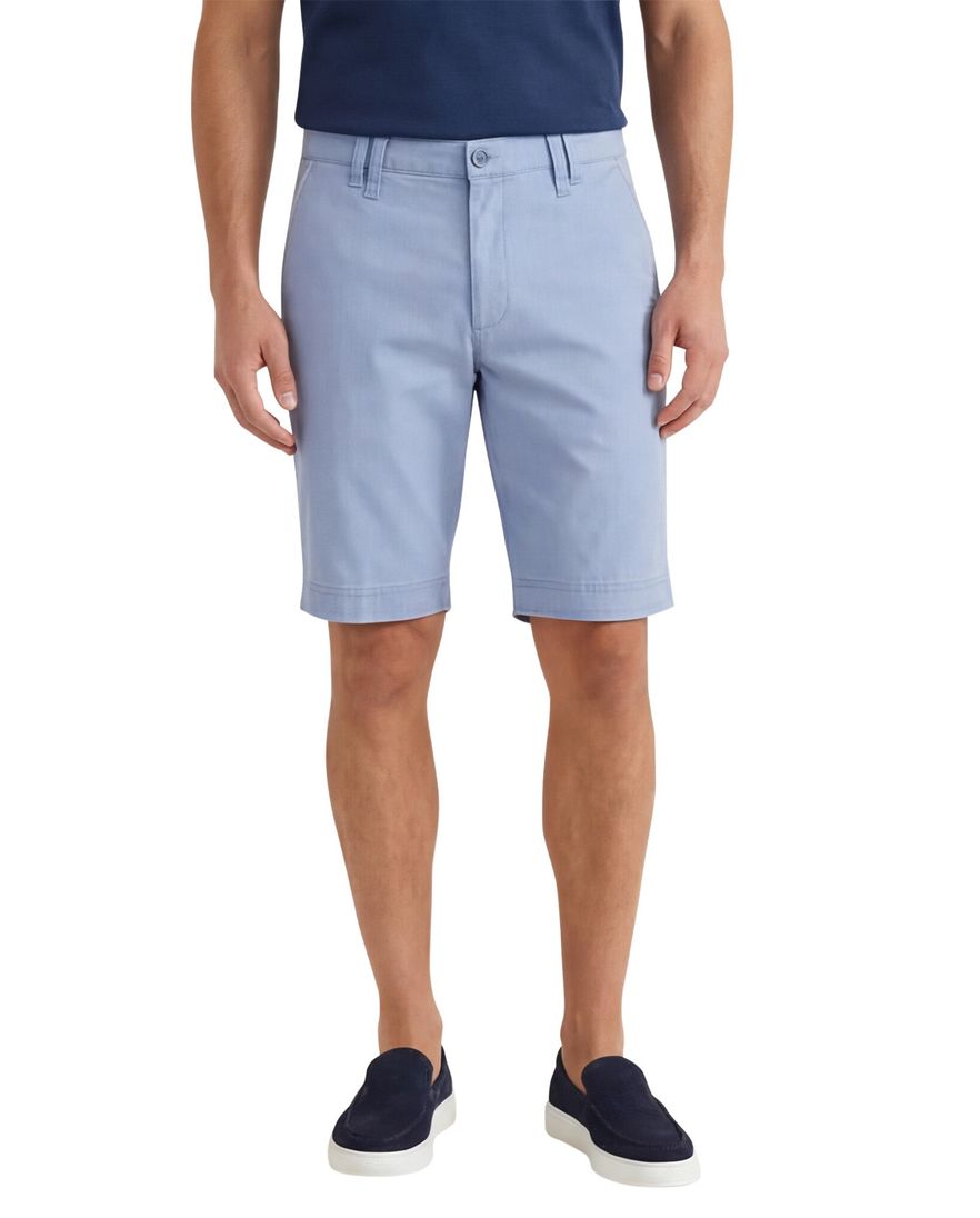 M.E.N.S. bermuda bari effen blauw katoen