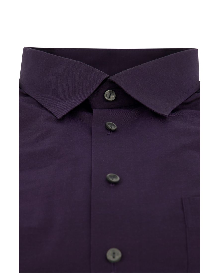 Eton overhemd wijde fit effen paars