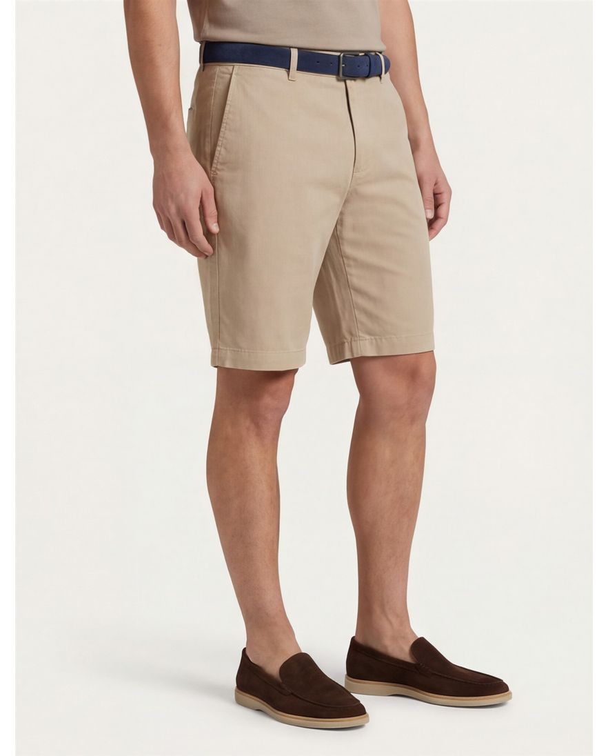 Brax Bermuda beige effen