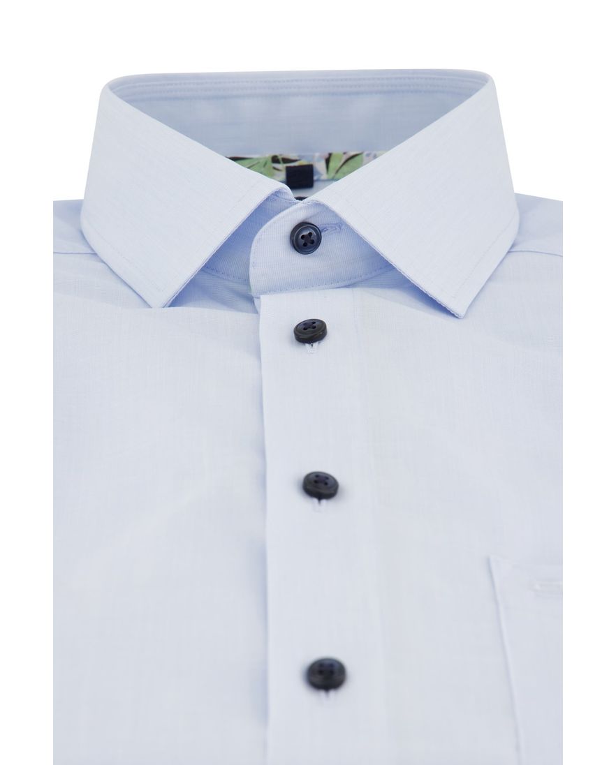 Olymp overhemd korte mouw Luxor Modern Fit babyblauw