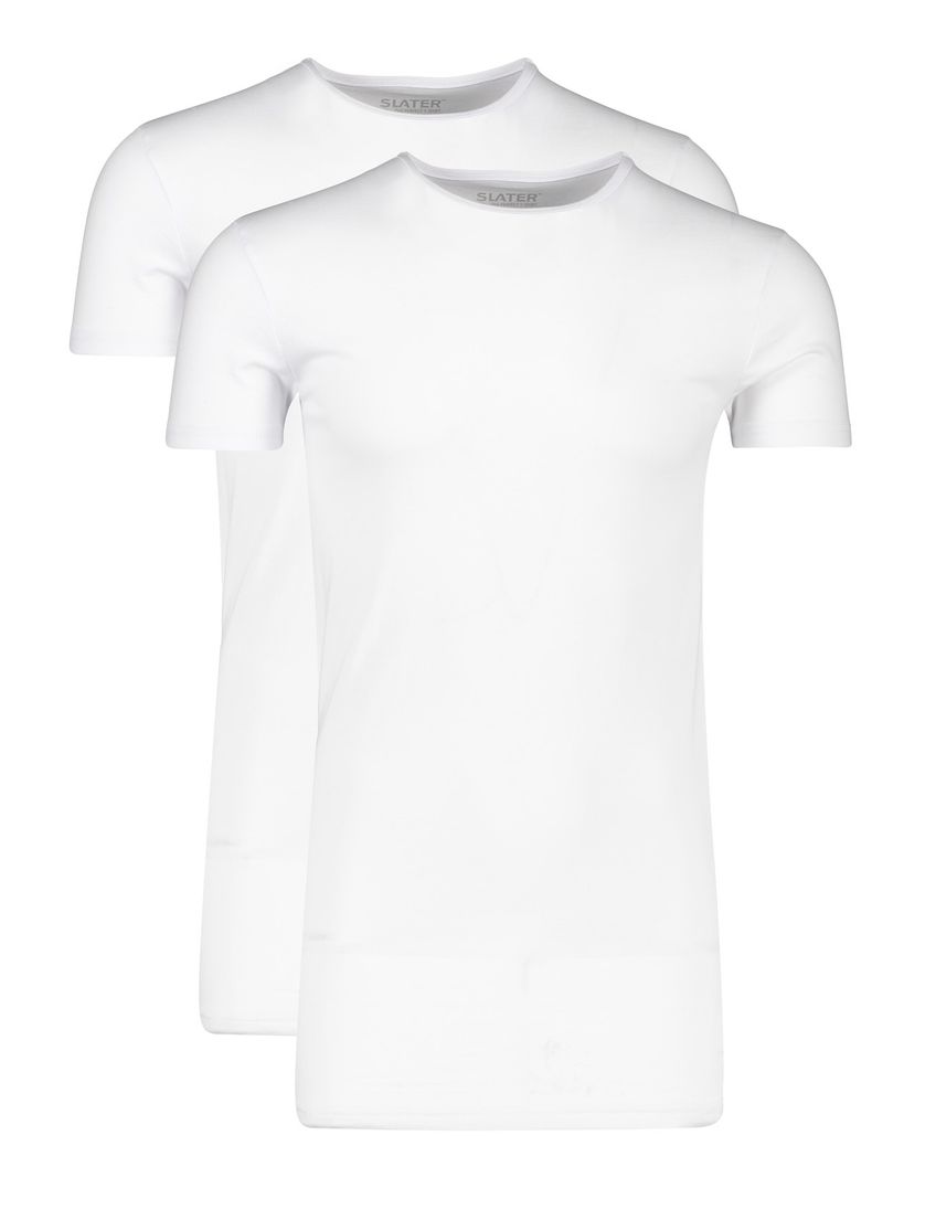 T-shirt KM extra lang ml 7 Slater wit