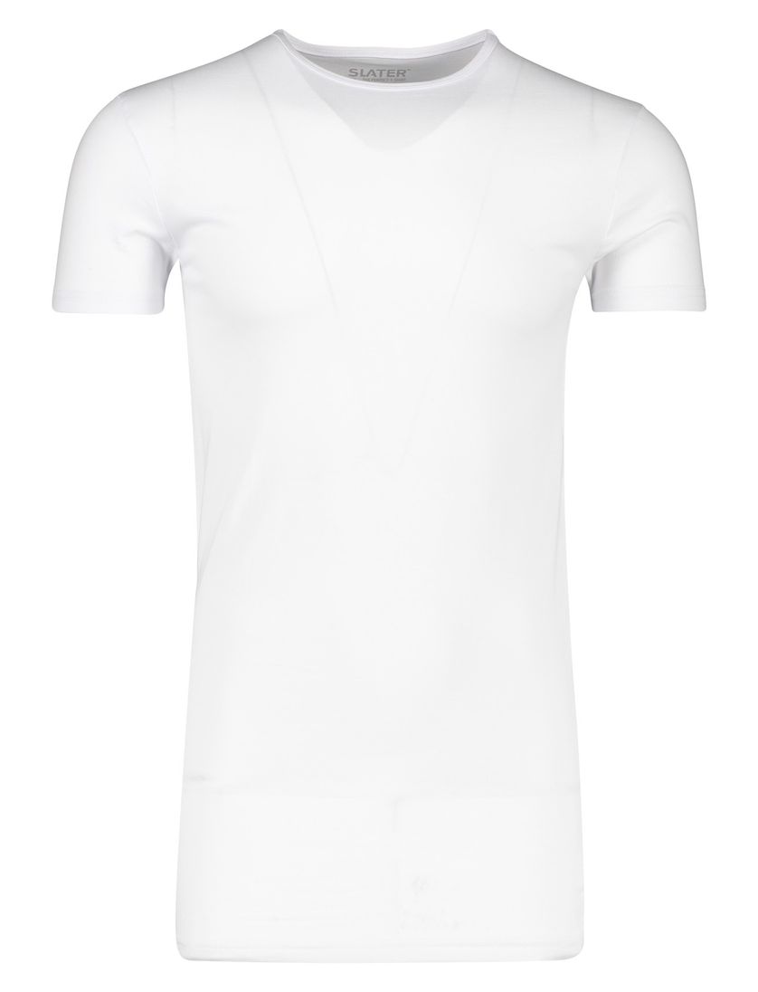 T-shirt KM extra lang ml 7 Slater wit