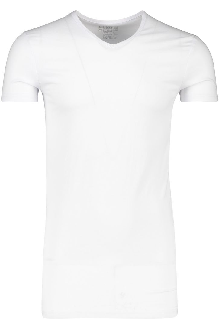 Extra long fit Slater 2-pack t-shirt wit korte mouw katoen