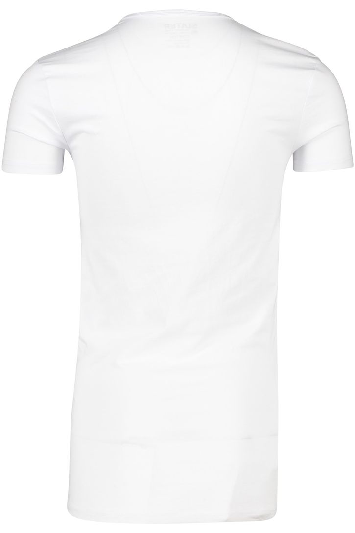 Extra long fit Slater 2-pack t-shirt wit korte mouw katoen