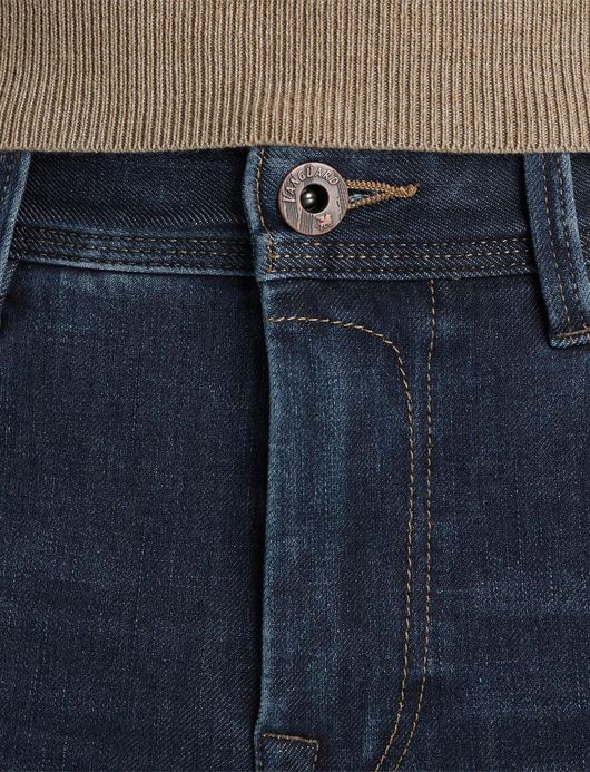 Vanguard V850 jeans effen donkerblauw