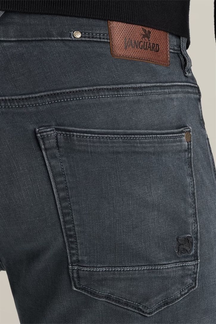katoenen Vanguard jeans blauw effen slim fit