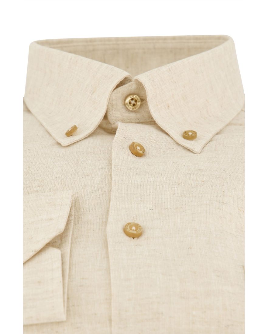 Mouwlengte 7 Ledub overhemd Modern Fit bruin