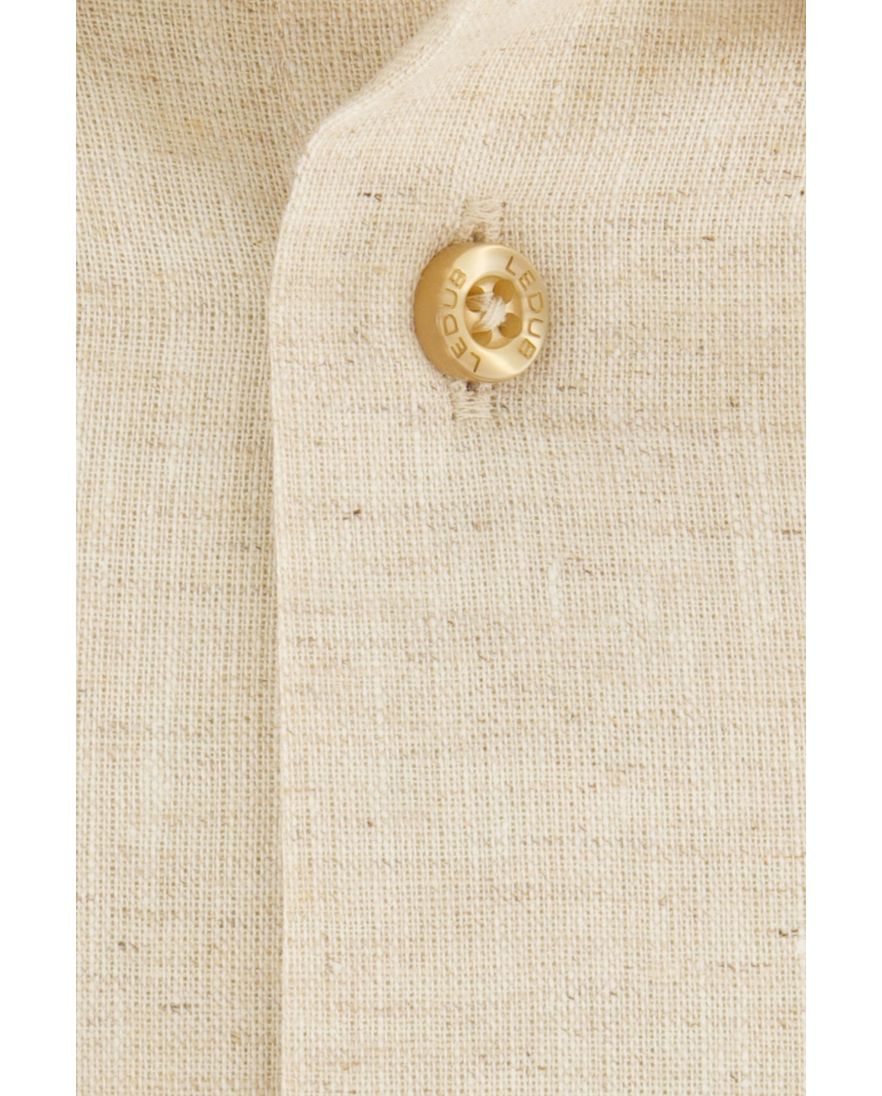 Mouwlengte 7 Ledub overhemd Modern Fit bruin