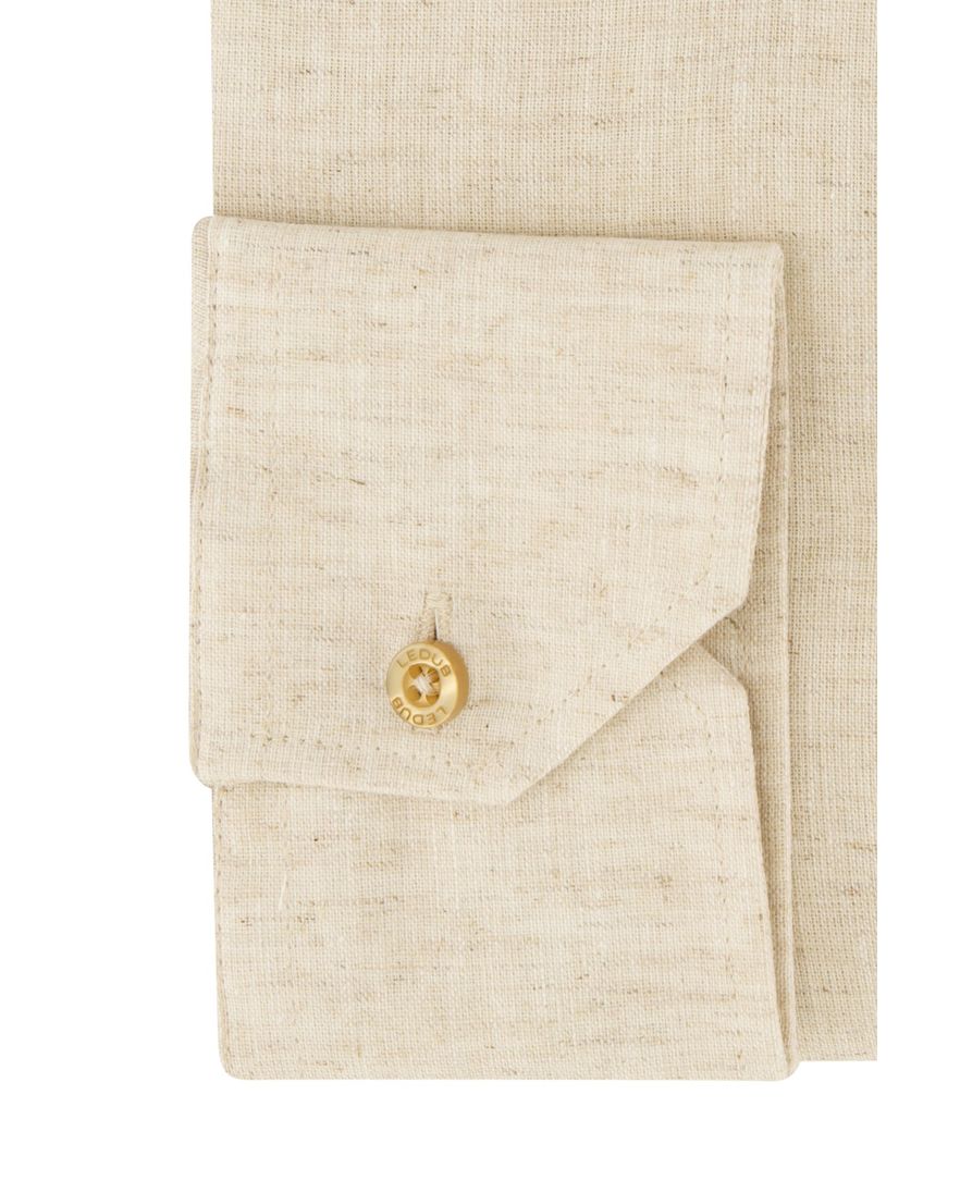 Mouwlengte 7 Ledub overhemd Modern Fit bruin