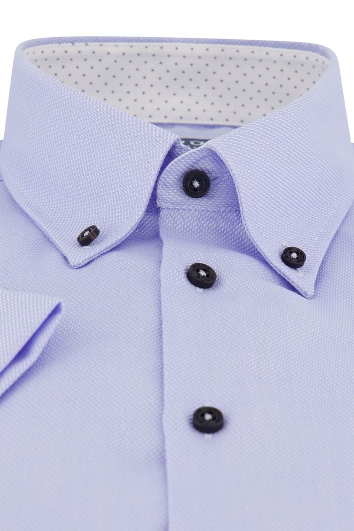 Ledub overhemd korte mouw normale fit lichtblauw