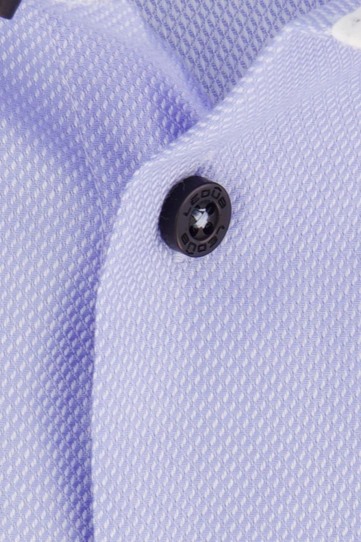 Ledub overhemd korte mouw normale fit lichtblauw