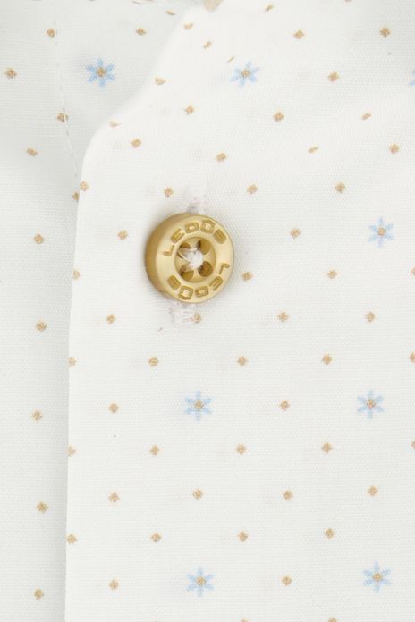 Ledub modern fit overhemd wit korte mouw