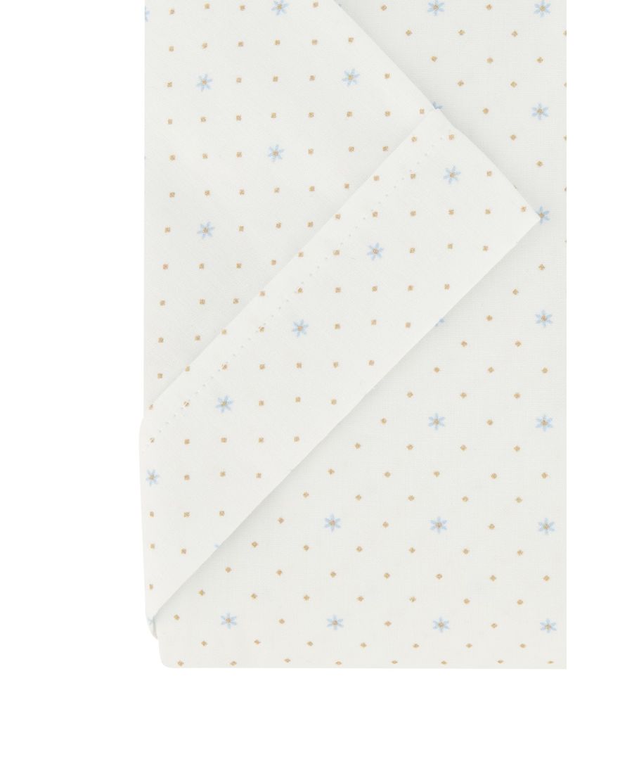 Ledub modern fit overhemd wit korte mouw