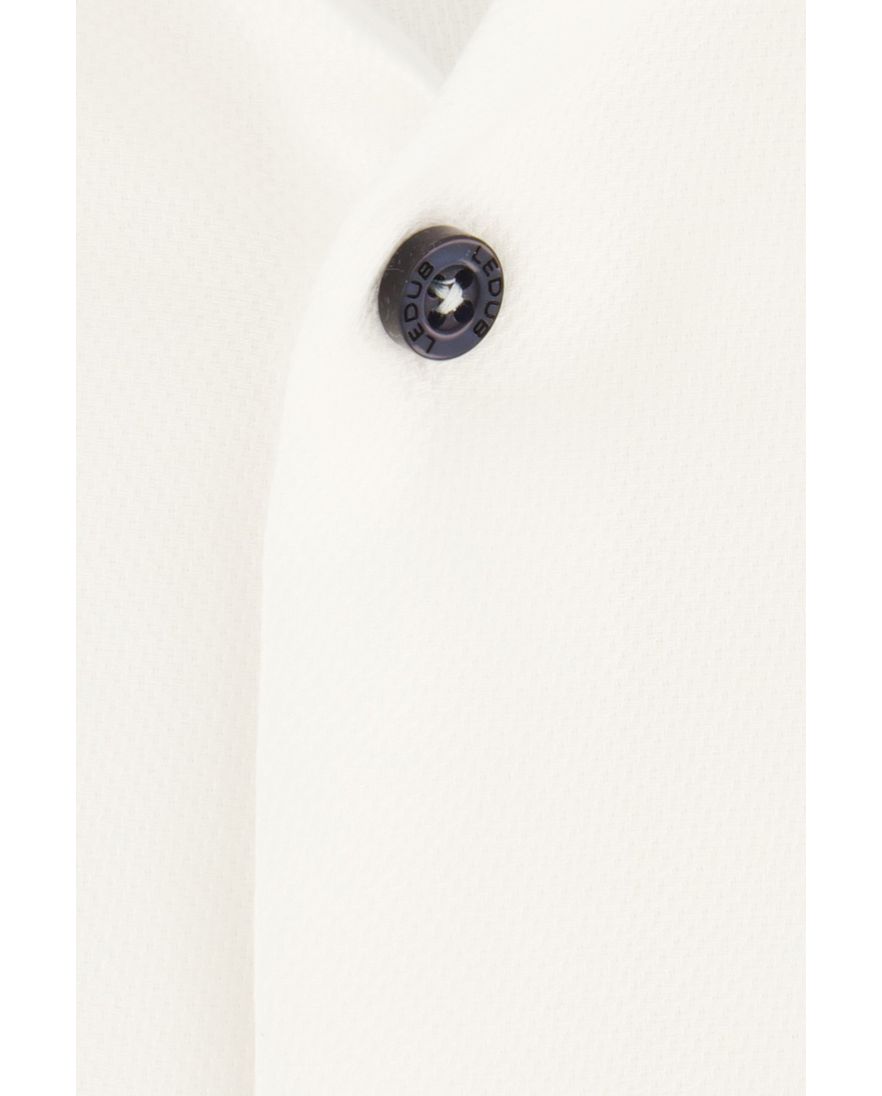 Ledub business overhemd normale fit wit wide spread boord