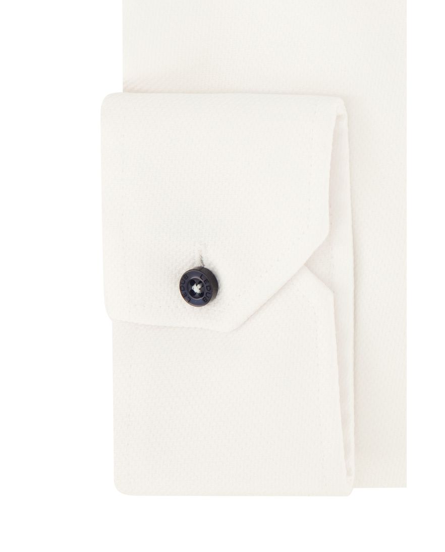 Ledub business overhemd normale fit wit wide spread boord