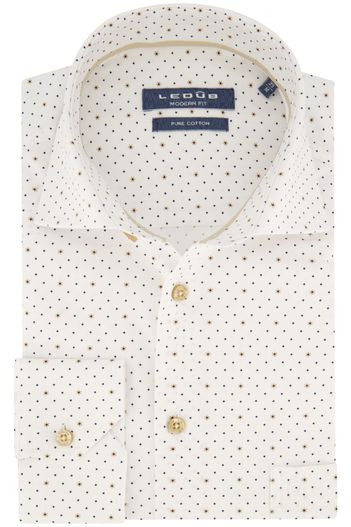 Ledub Ledub wit geprint overhemd borstzak