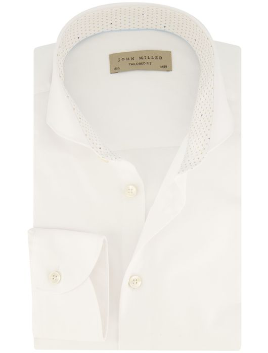 John Miller overhemd wit katoen