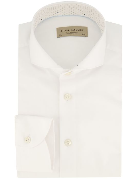 John Miller overhemd wit katoen