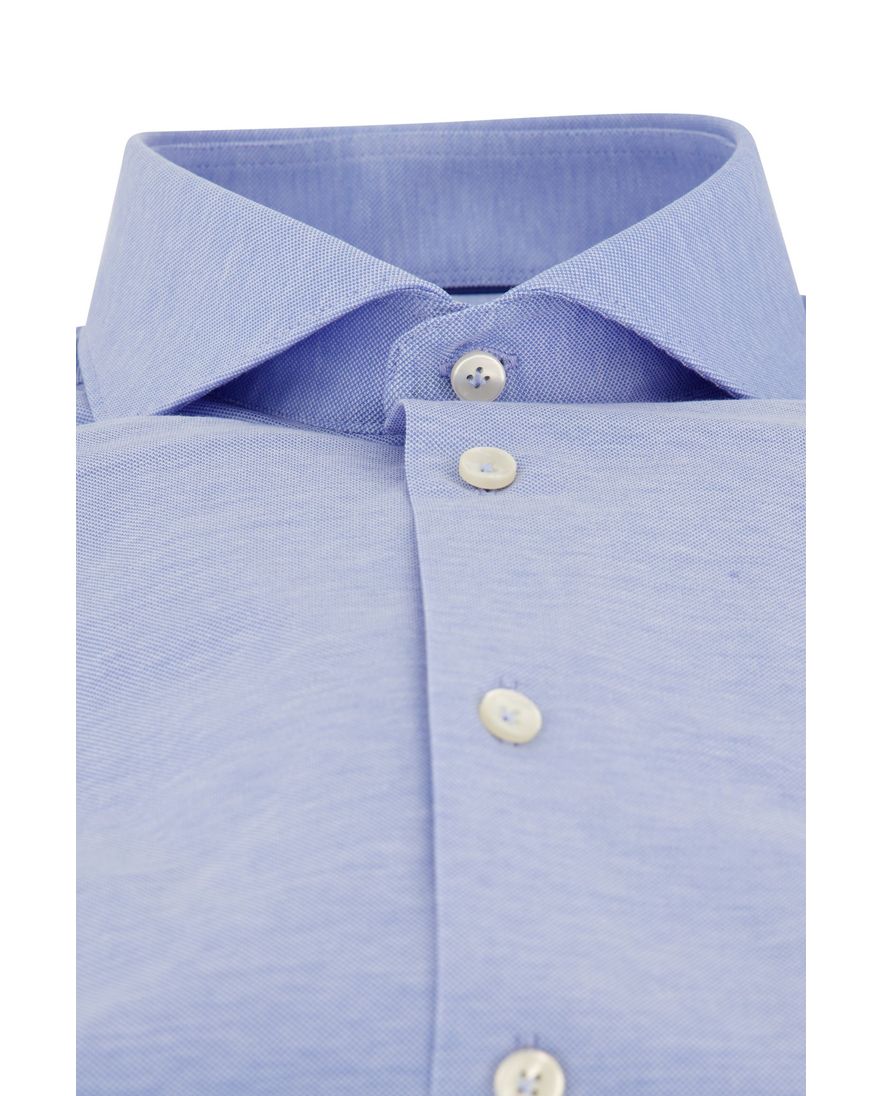 John Miller overhemd slim fit effen blauw katoen