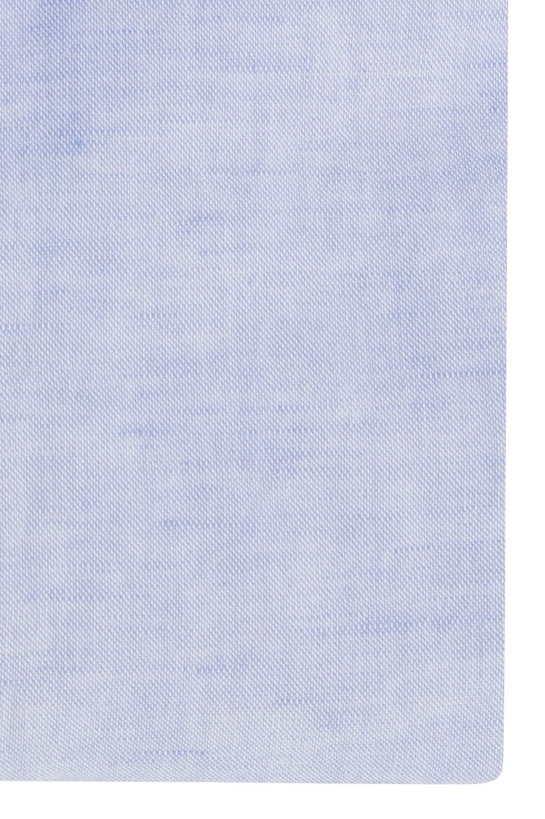 John Miller gemêleerd overhemd Tailored Fit lichtblauw katoen