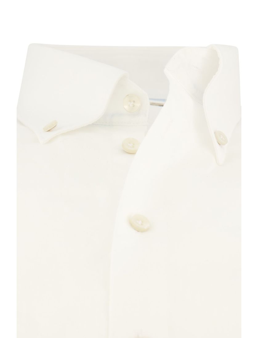 Katoenen John Miller overhemd Tailored Fit wit