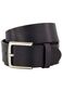 Lindenmann riem uni leer donkerblauw