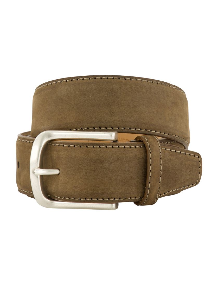 Leren Lindenmann riem effen bruin