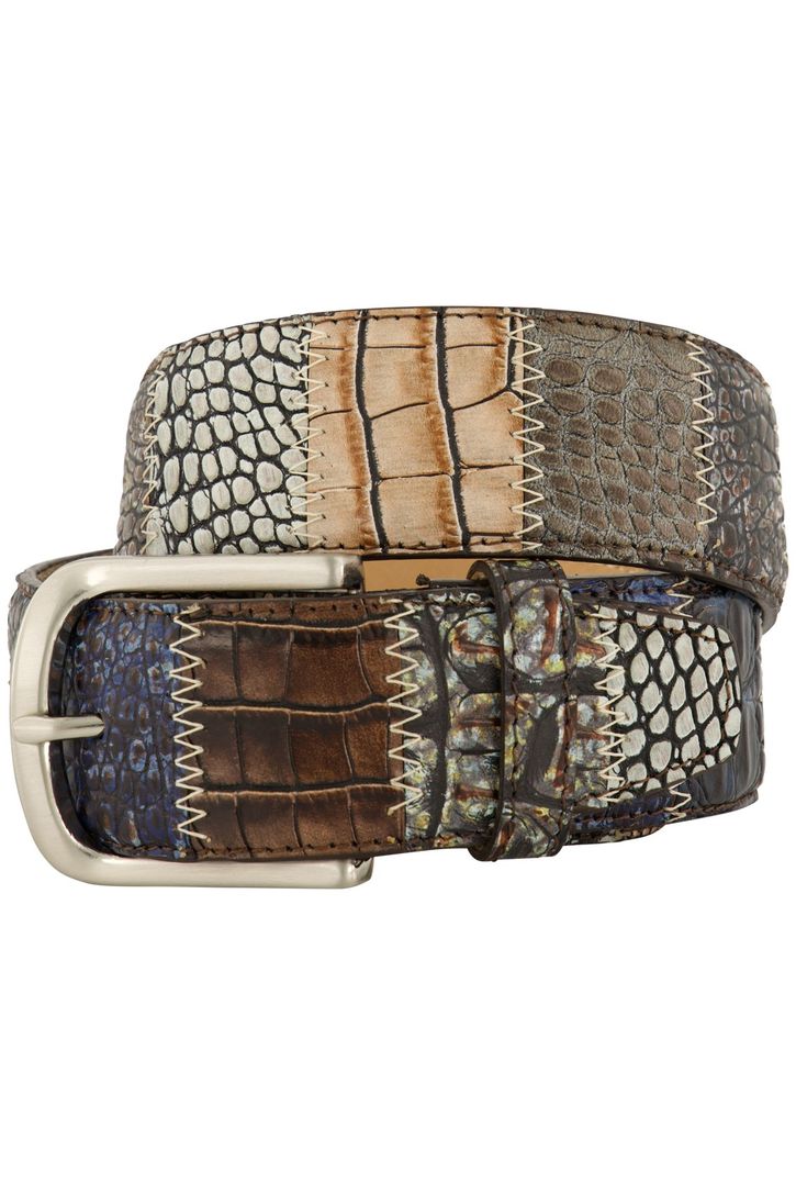 Riem Lindenmann patchwork bruin leer