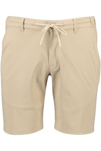 COM4 COM4 korte broek beige effen stretch