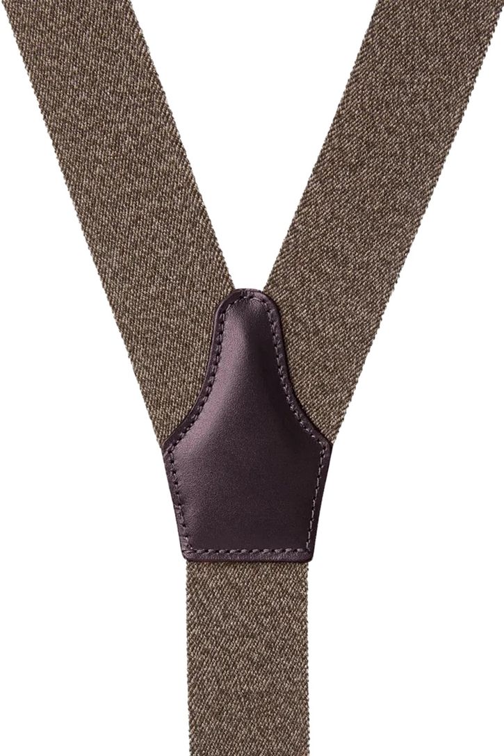 Profuomo bretels gemeleerd bruin