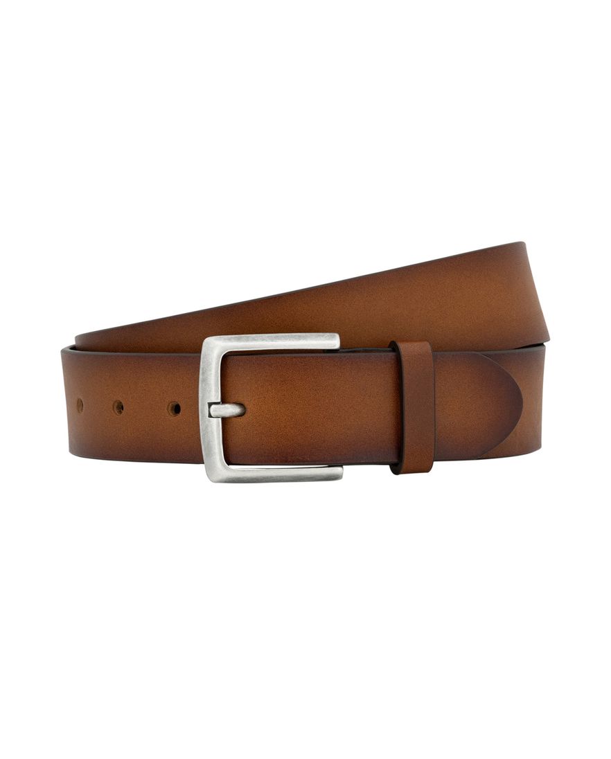 Lindenmann riem cognac leer