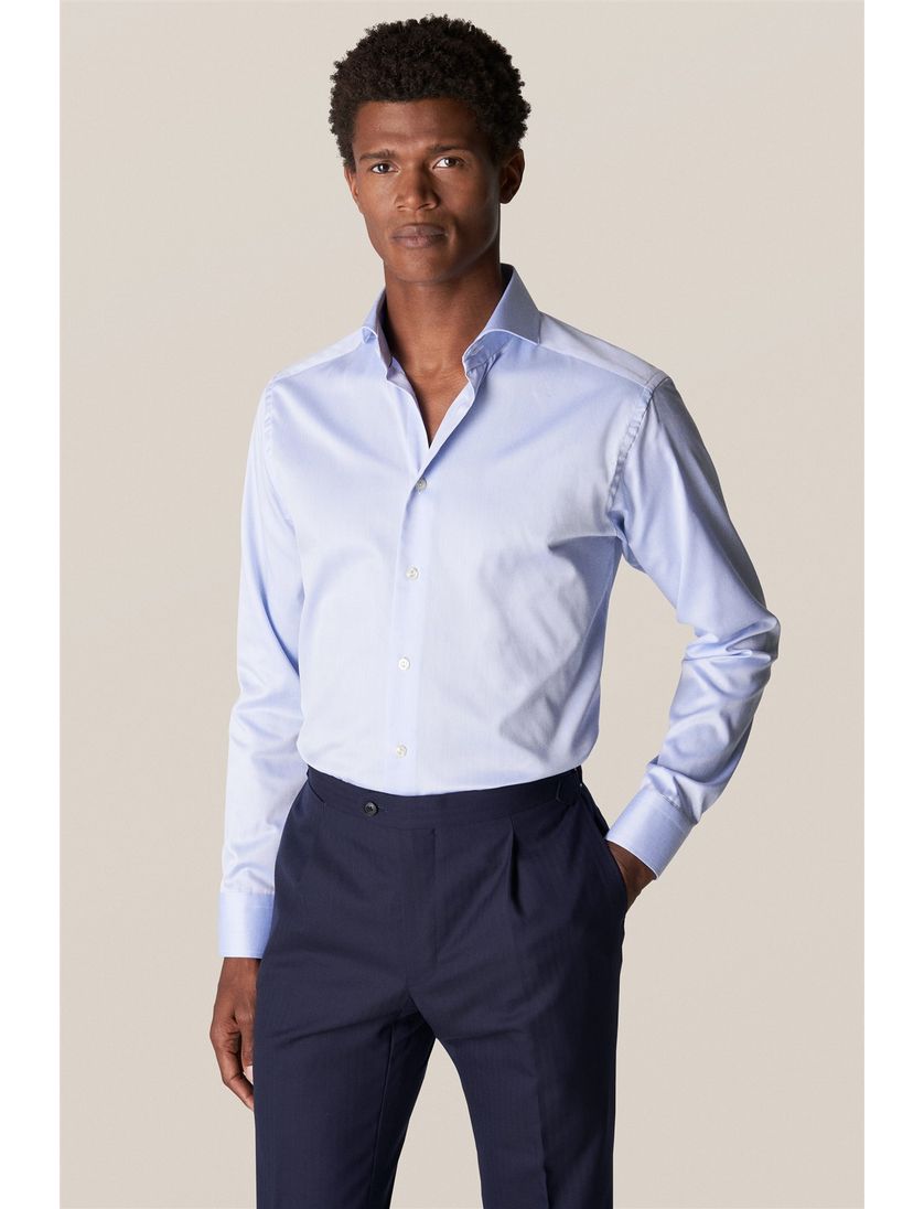 Eton business overhemd super slim fit lichtblauw cut-away