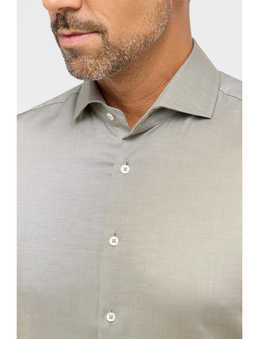 Eton business Twill overhemd slim fit beige effen