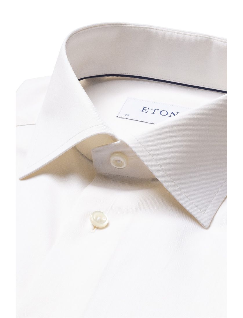 Eton business Twill overhemd slim fit beige effen